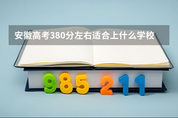 安徽高考380分左右适合上什么学校，，，求专业人士解答