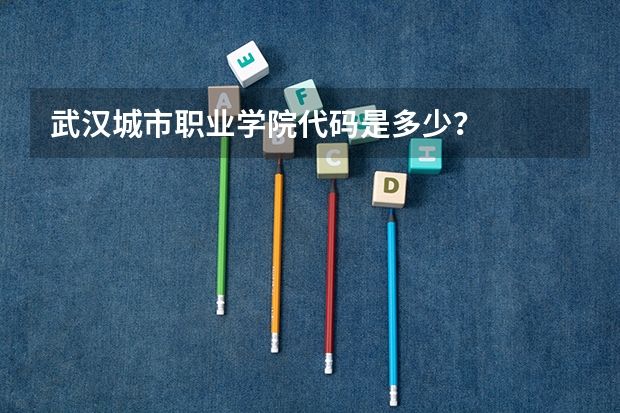 武汉城市职业学院代码是多少？
