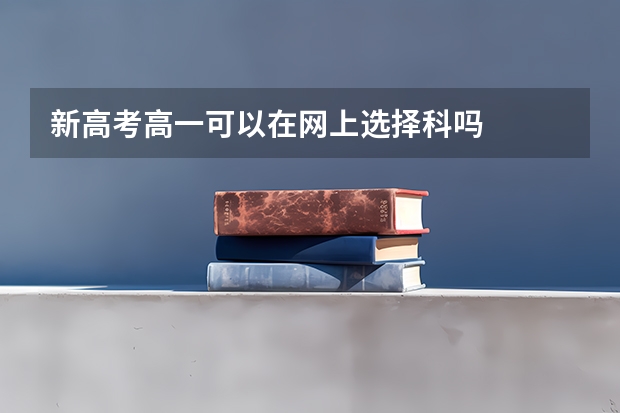 新高考高一可以在网上选择科吗