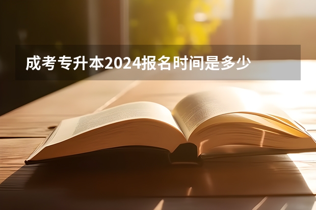 成考专升本2024报名时间是多少