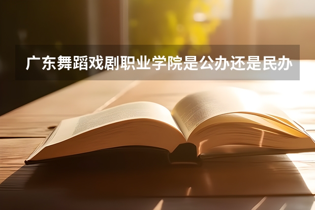 广东舞蹈戏剧职业学院是公办还是民办 22年广东高考分数线