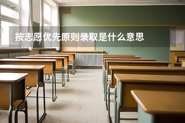 按志愿优先原则录取是什么意思