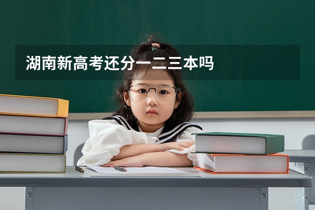 湖南新高考还分一二三本吗