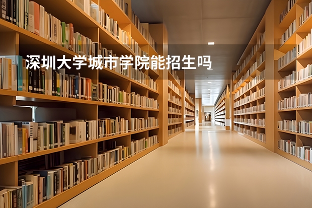 深圳大学城市学院能招生吗