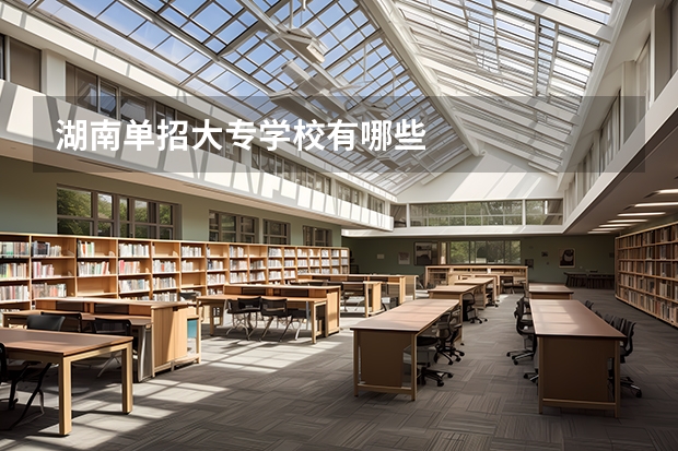 湖南单招大专学校有哪些