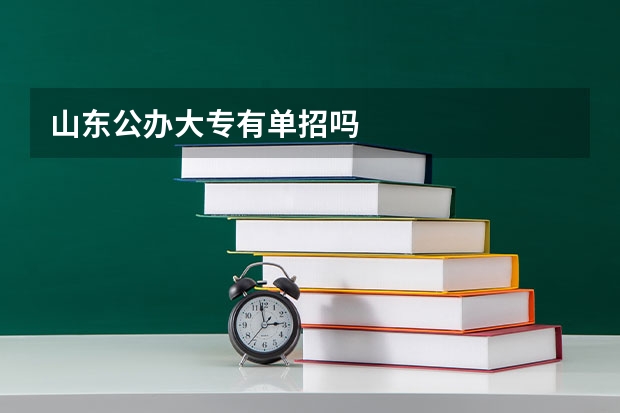 山东公办大专有单招吗