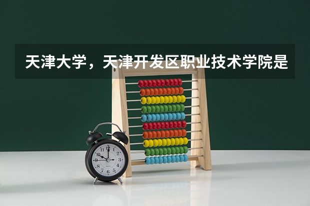 天津大学，天津开发区职业技术学院是什么院校是几本
