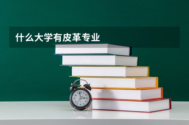 什么大学有皮革专业