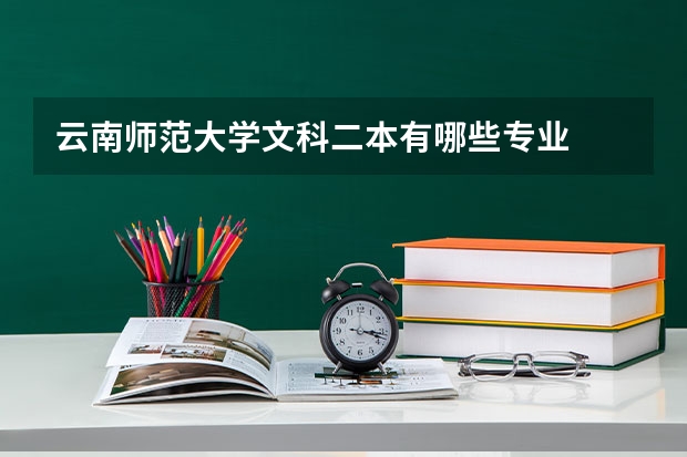 云南师范大学文科二本有哪些专业