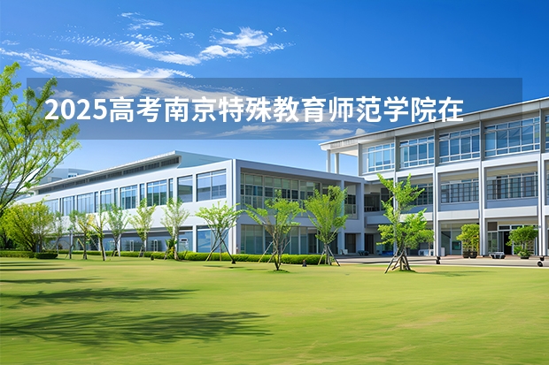 2025高考南京特殊教育师范学院在江苏招生计划（2026参考）