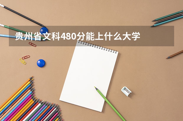 贵州省文科480分能上什么大学