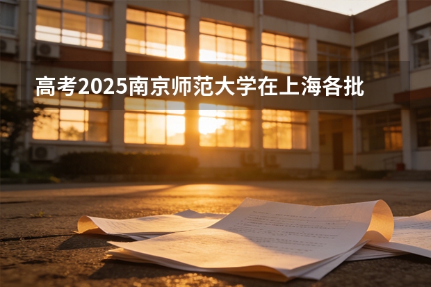高考2025南京师范大学在上海各批次选科要求（2026参考）