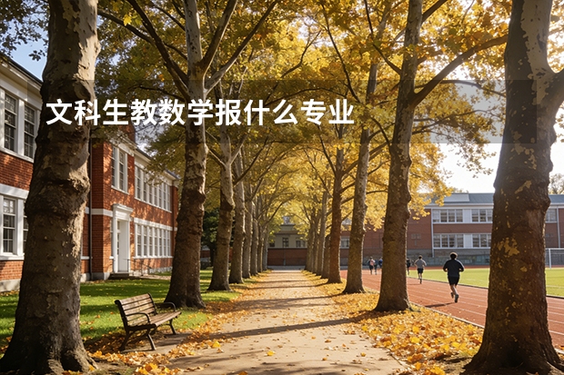 文科生教数学报什么专业