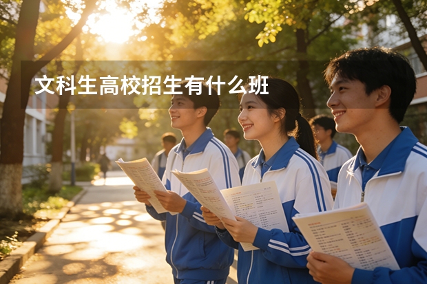 文科生高校招生有什么班