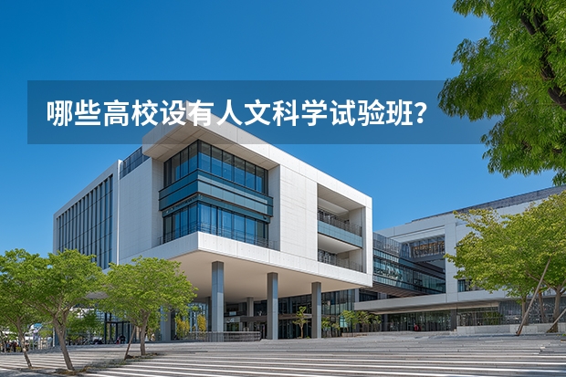 哪些高校设有人文科学试验班？