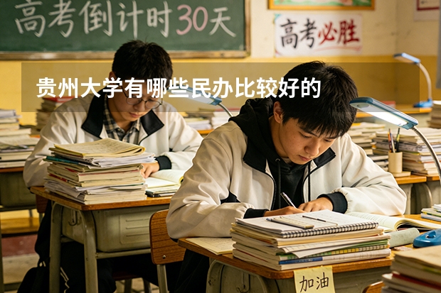 贵州大学有哪些民办比较好的