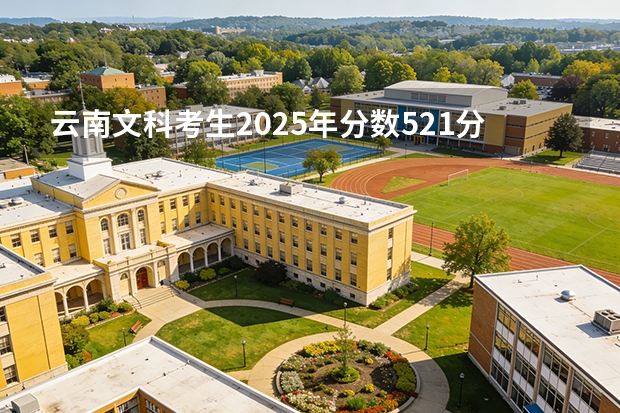 云南文科考生2025年分数521分能上大理大学的法学吗