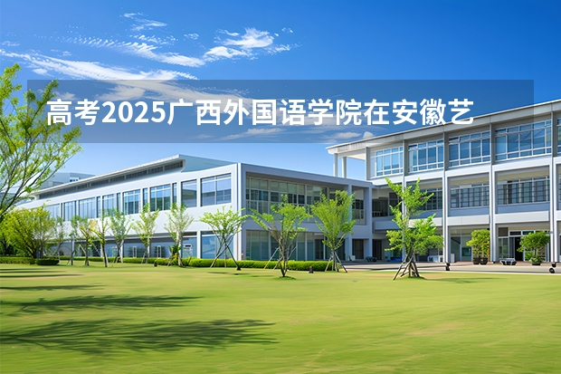 高考2025广西外国语学院在安徽艺术类投档分数线（2026参考）