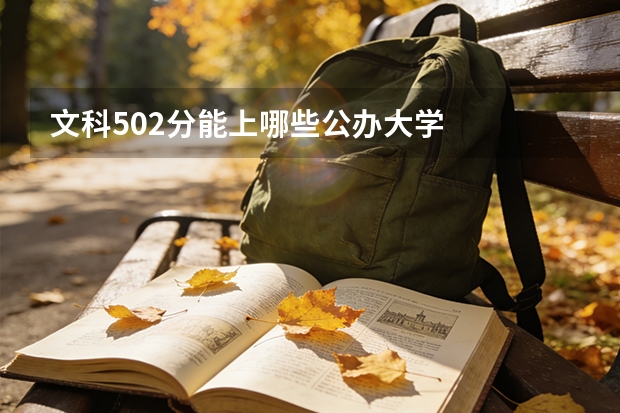 文科502分能上哪些公办大学