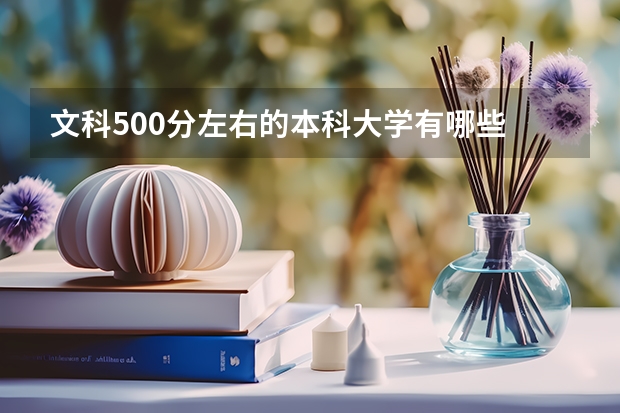 文科500分左右的本科大学有哪些