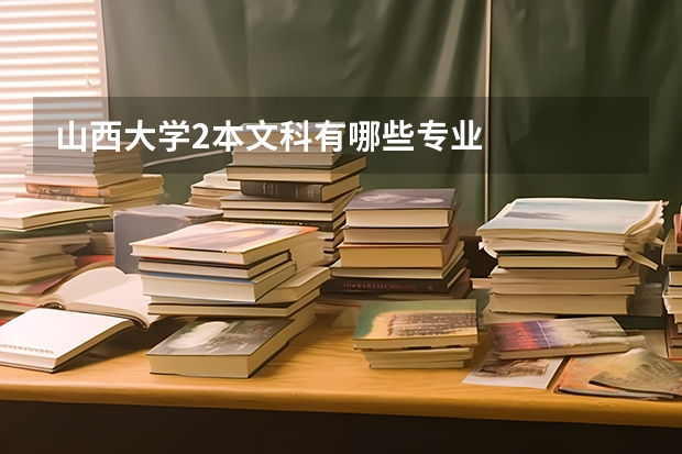 山西大学2本文科有哪些专业