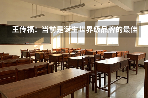 王传福：当前是诞生世界级品牌的最佳历史时期
