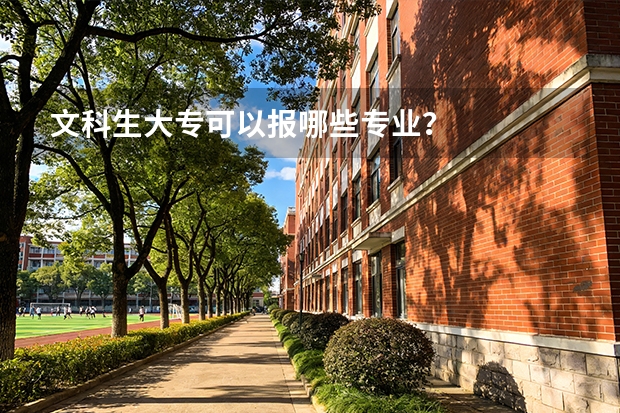 文科生大专可以报哪些专业？