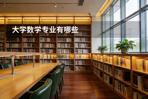 大学数学专业有哪些