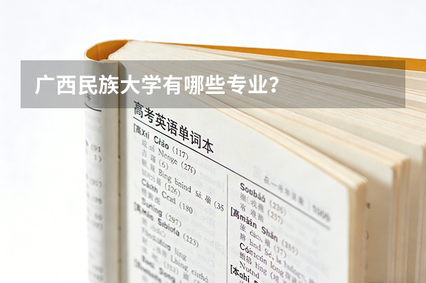 广西民族大学有哪些专业？