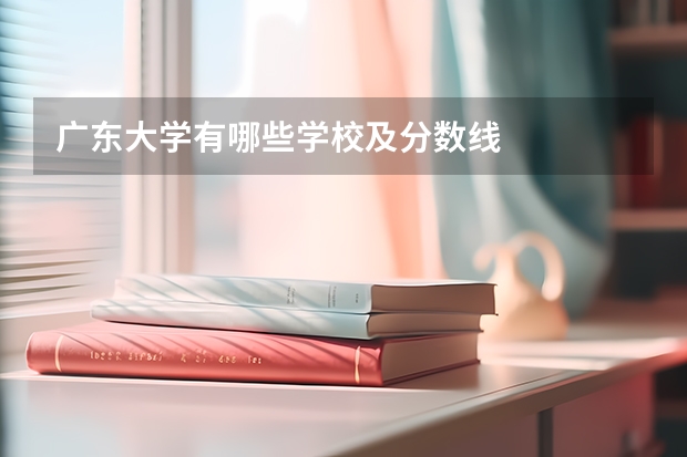 广东大学有哪些学校及分数线