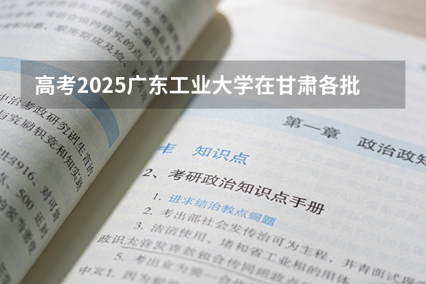 高考2025广东工业大学在甘肃各批次选科要求（2026参考）