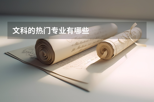 文科的热门专业有哪些