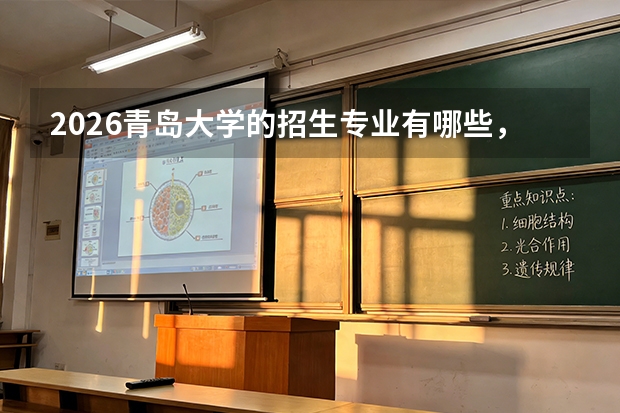 2026青岛大学的招生专业有哪些，优势专业