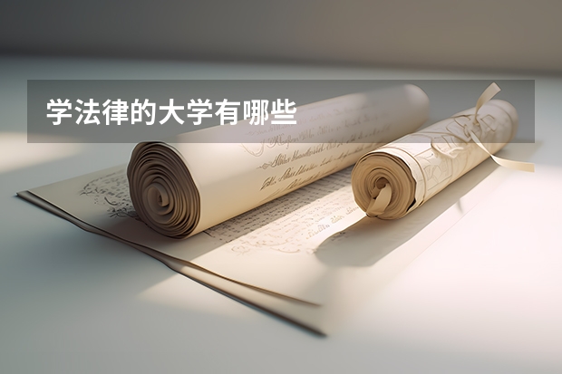 学法律的大学有哪些