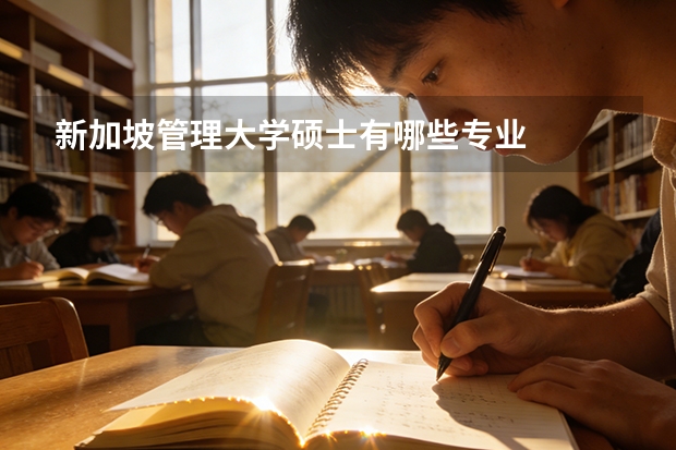 新加坡管理大学硕士有哪些专业