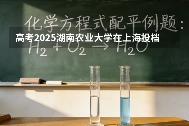 高考2025湖南农业大学在上海投档分数线（2026参考）