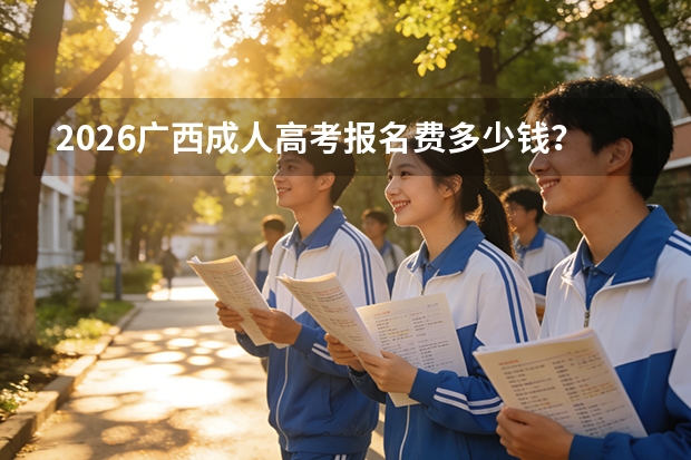 2026广西成人高考报名费多少钱？缴费标准